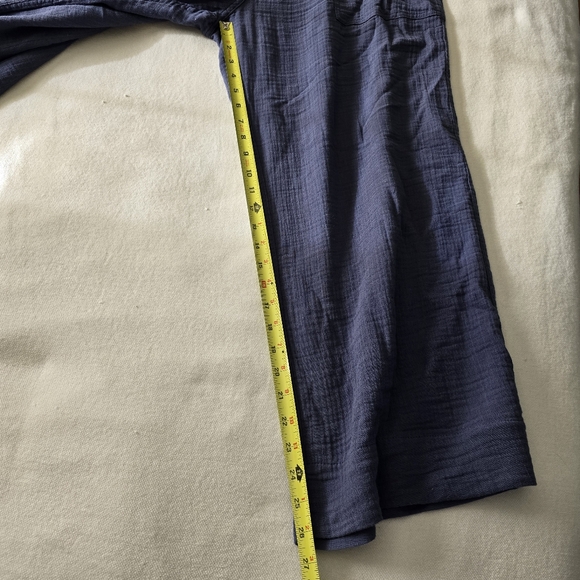 Oddbird Kardes Pants Turkish Cotton Gauze Blue Medium - Picture 4 of 10